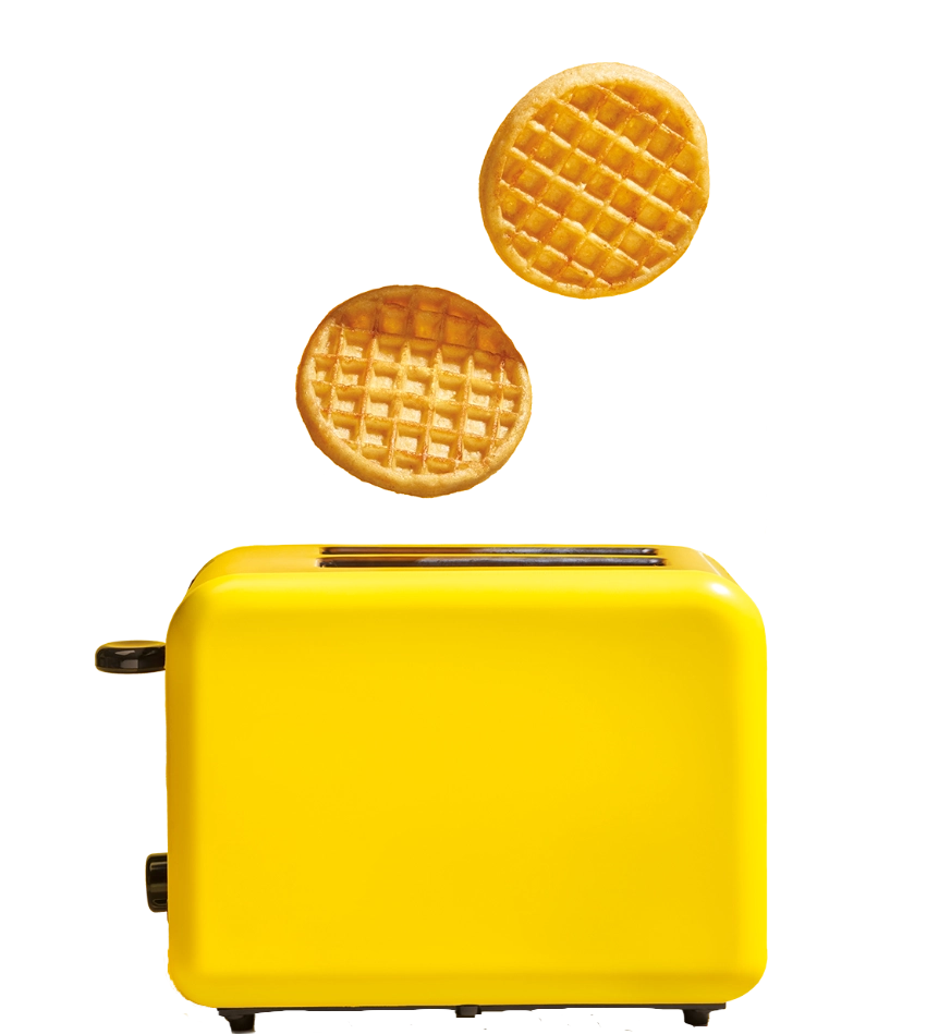 Eggos flying out of toaster